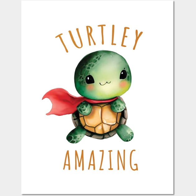 Cute and Adorable Turtley Amazing Wall Art by WaffleWapol